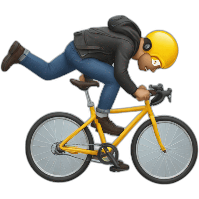 man falling off his bike emoji