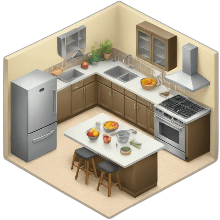 isometric kitchen emoji