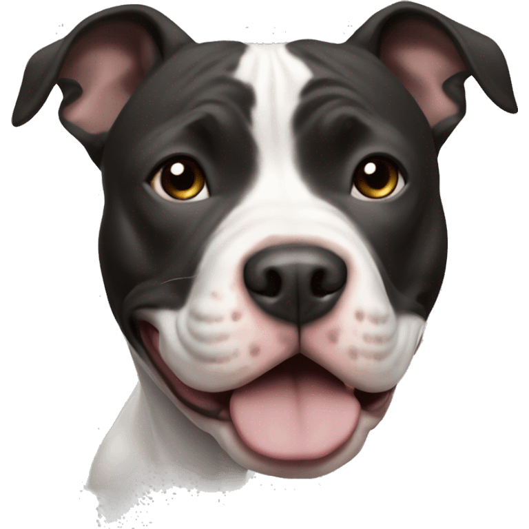 Black and white pitbull emoji