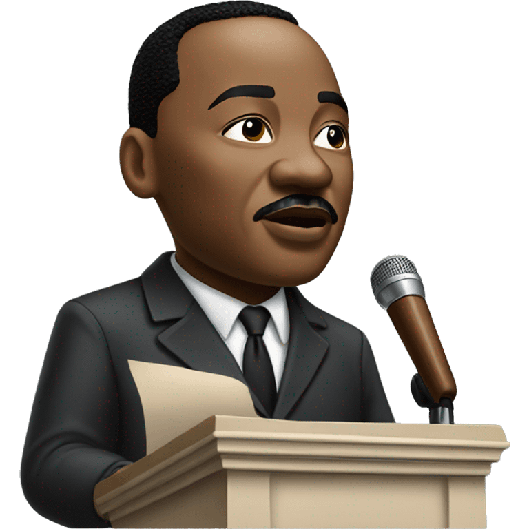 Martin Luther King giving a speech emoji