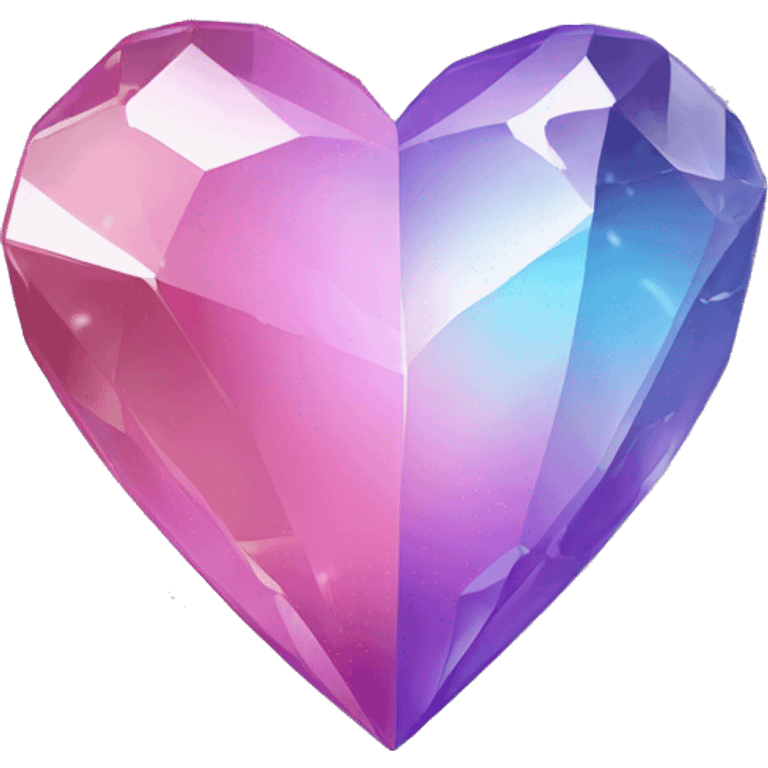 Crystal heart, left half #4100ff, right half #7d00ff emoji