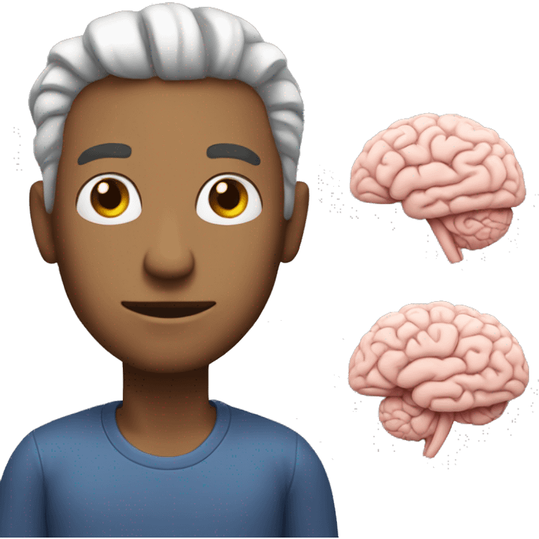 man with huge brain emoji