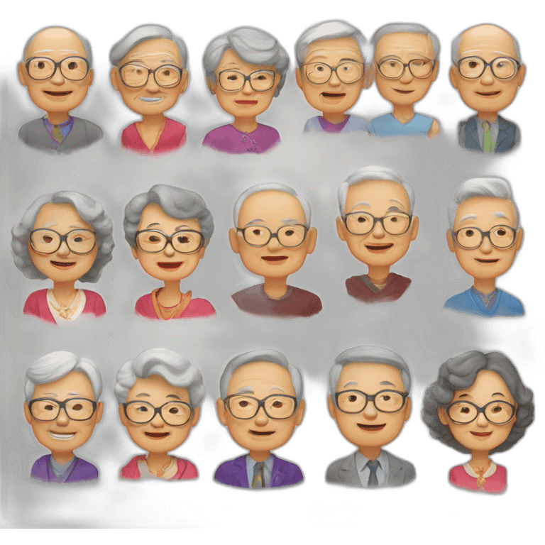 School reunion oriental seniors emoji