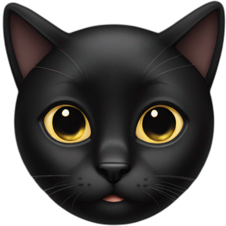 black cat huge sad eyes emoji