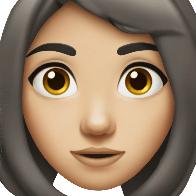 girl, freckles, big cheeks, nose ring, black hair  emoji