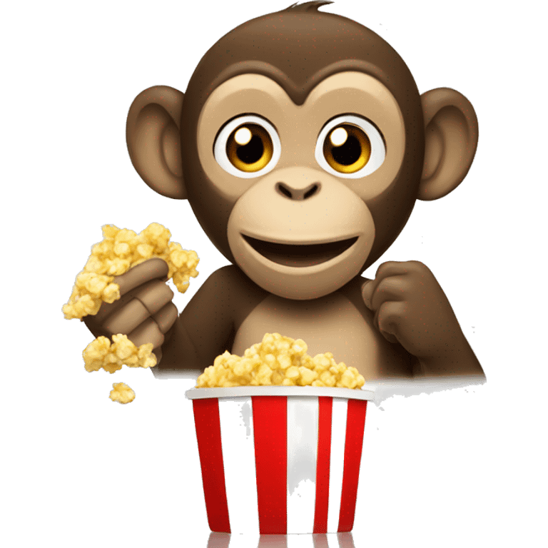 Monkey eating popcorn emoji