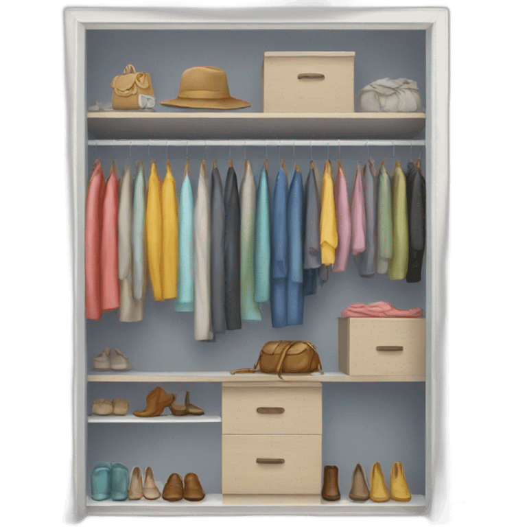 closet with clothes emoji