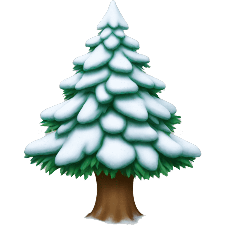 Snowy Christmas tree emoji