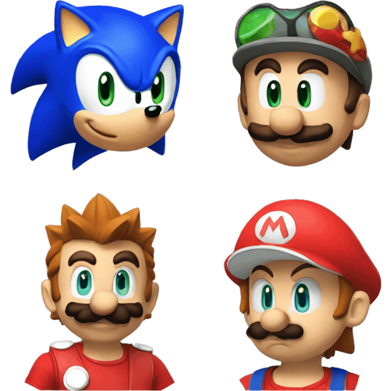 sonic y mario emoji