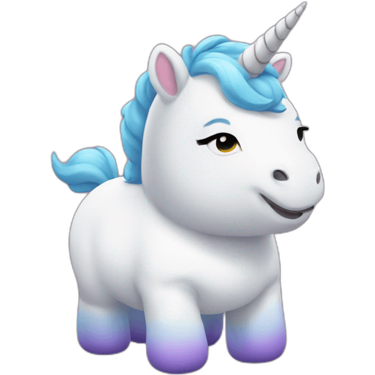 Chubby unicorn emoji