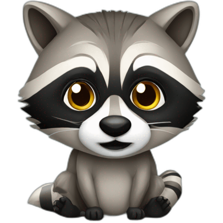 Raccoon web developer emoji