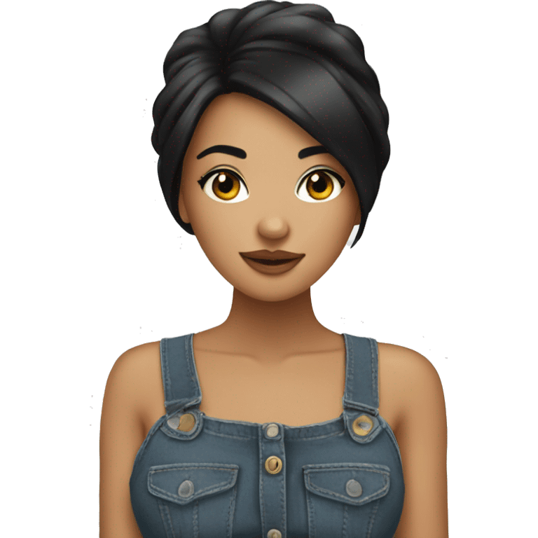 beauty girl with black hair emoji