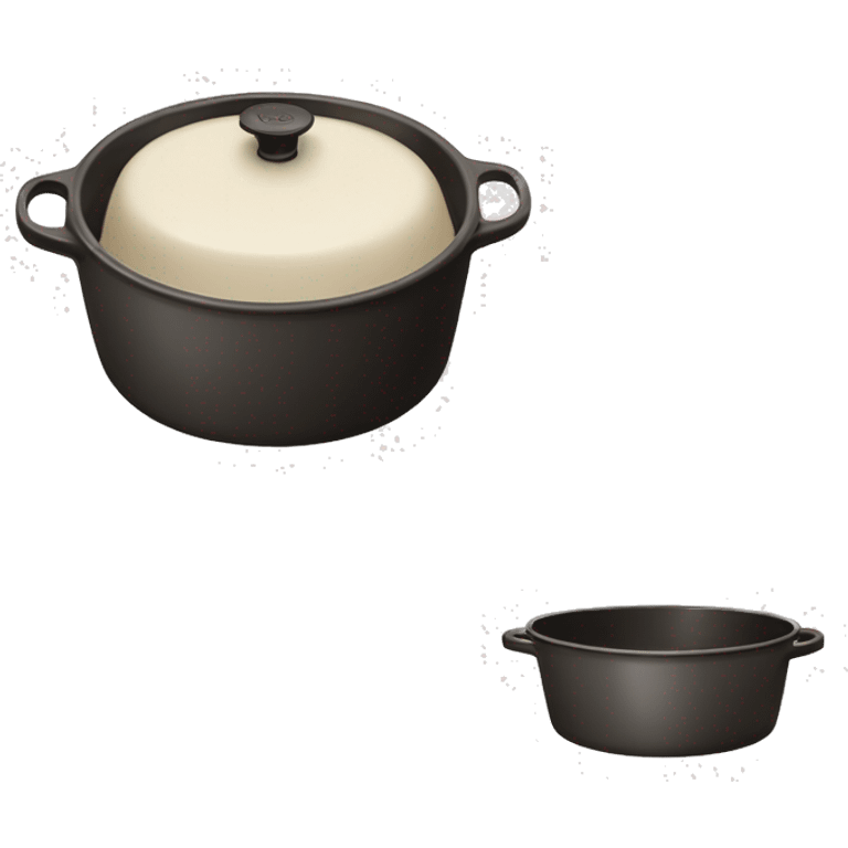 Cream le cruset Dutch oven emoji