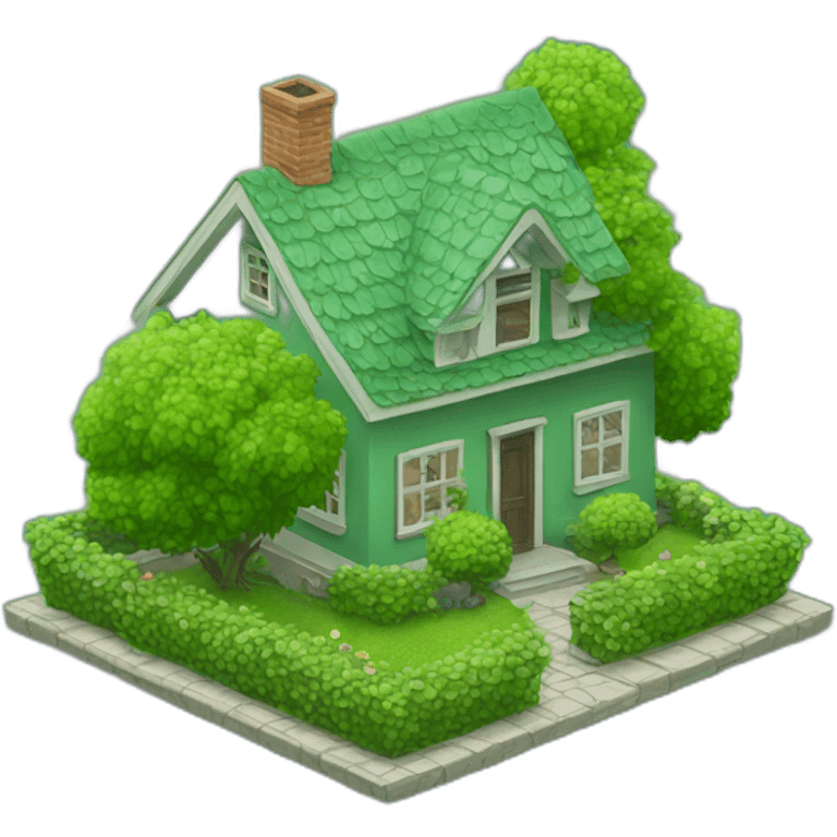 house green garden emoji