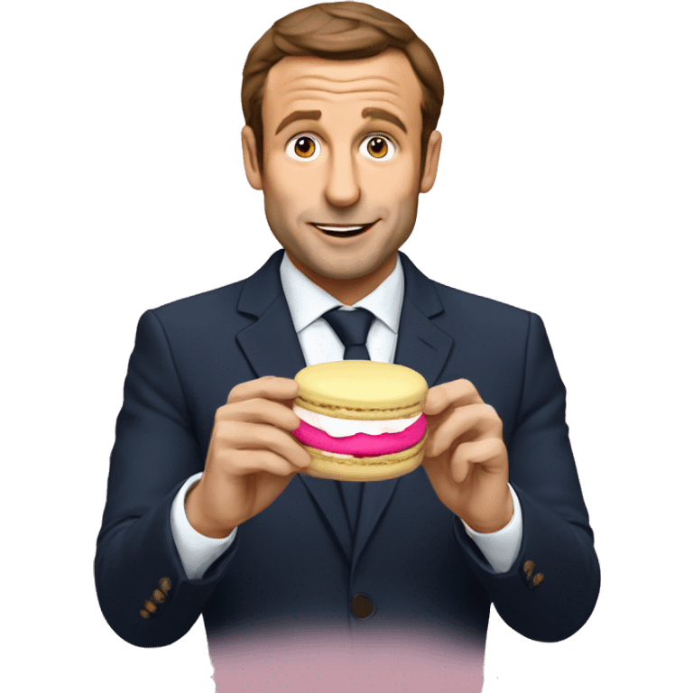 Macron qui mange macaron emoji