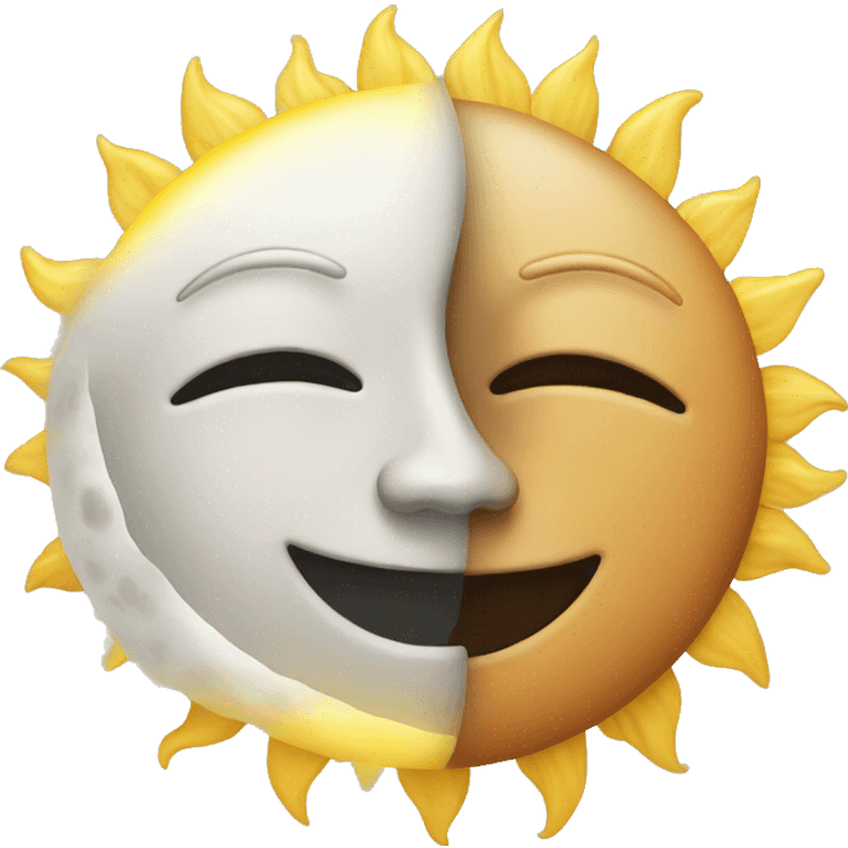 Sun and moon emoji