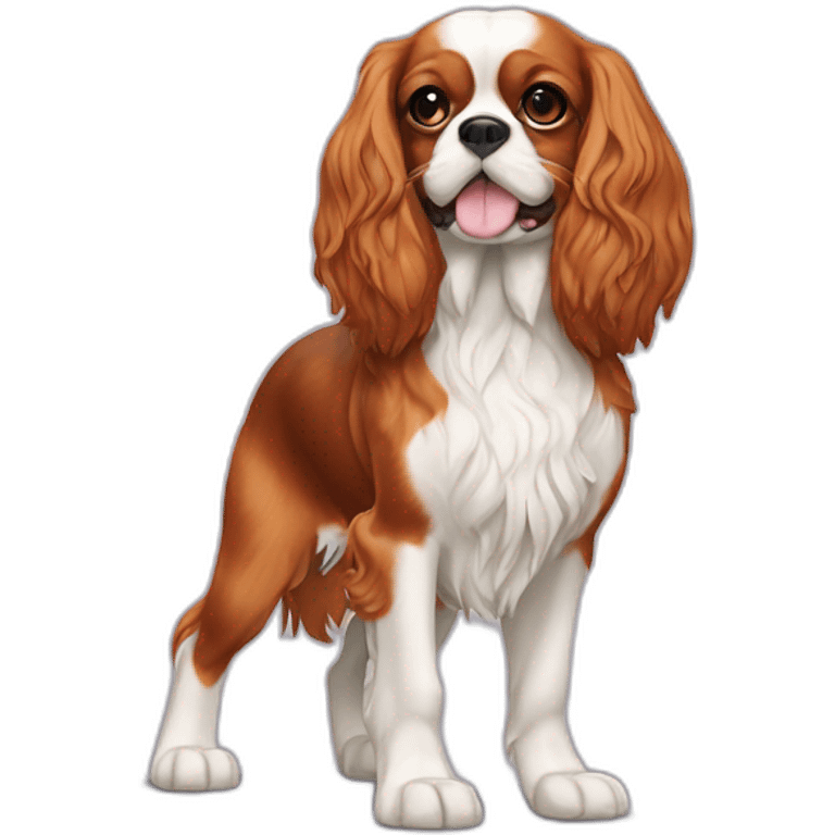  Cavalier King Charles Spaniel full body stand up emoji