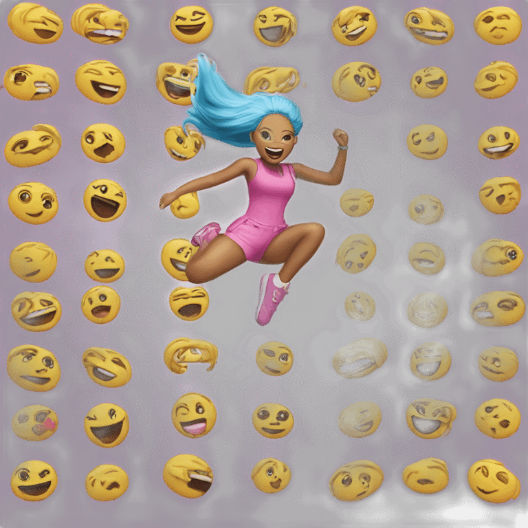 Nikki Minaj jumping emoji