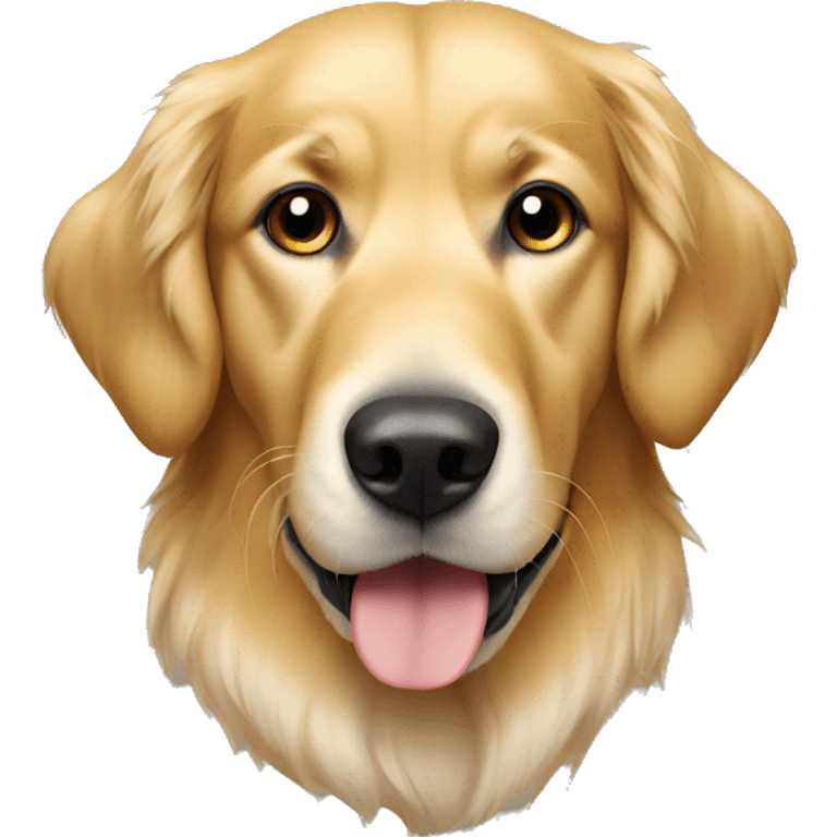 golden retriever with black spots on nose emoji