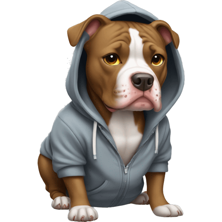 Pitbull wearing hoodie online