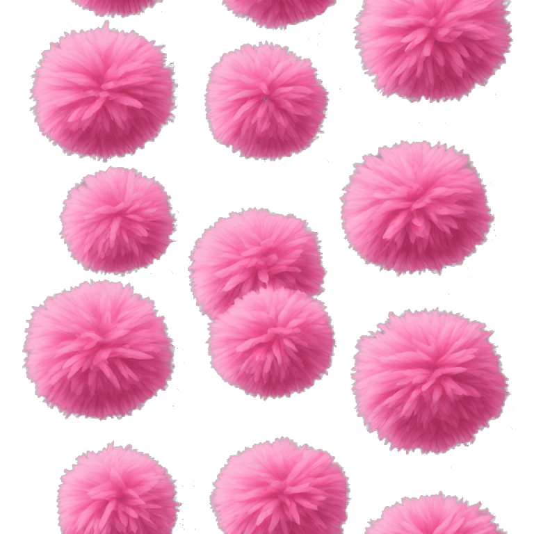 Realistic pink varsity spirit pom poms isolated. emoji