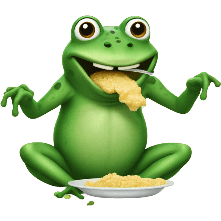 frog eating emoji