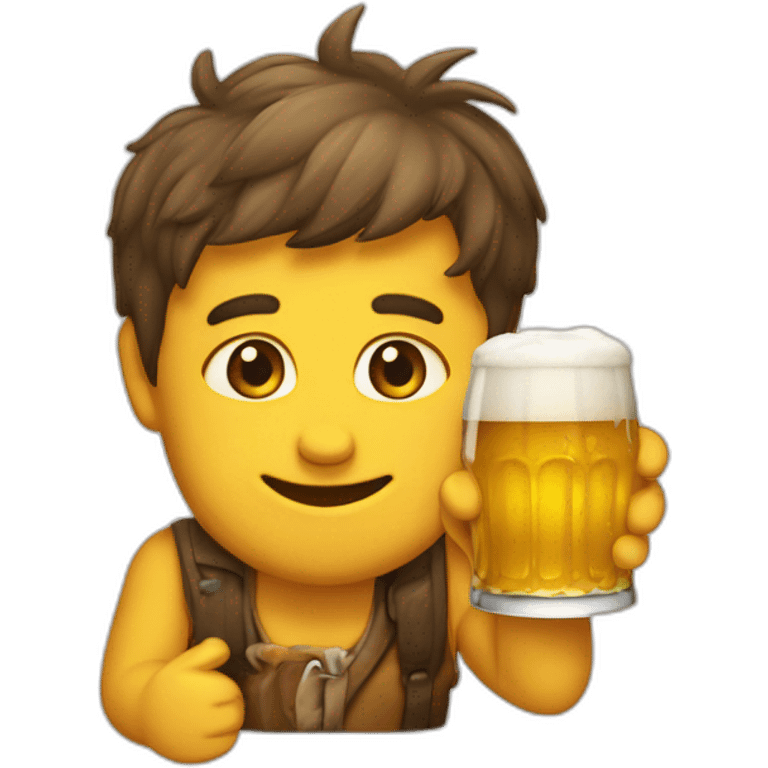 Chat qui boi une bière  emoji