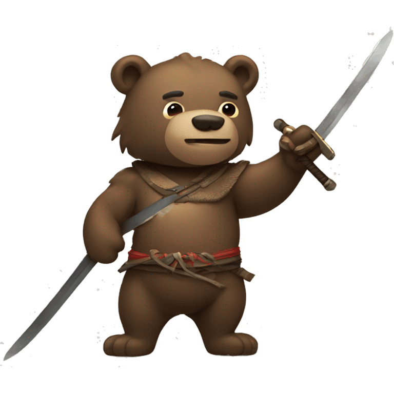 bear with katana emoji