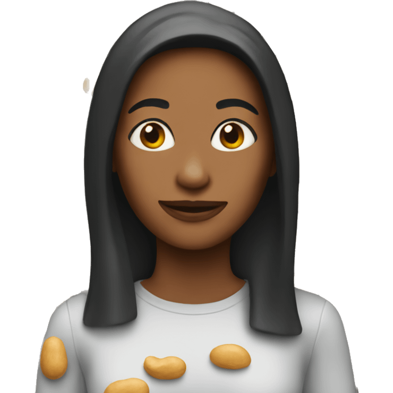 woman with peanuts  emoji