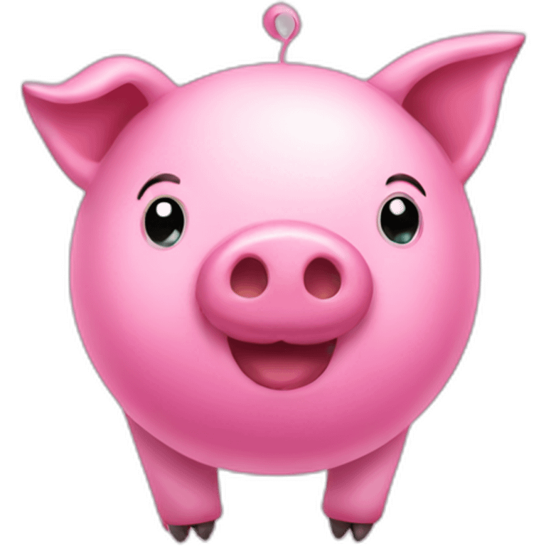 pink pig balloon emoji