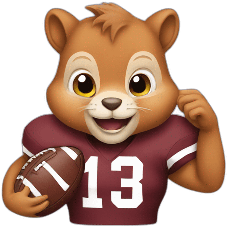 Squirrel football fan emoji