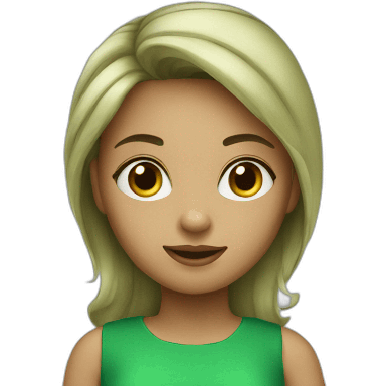 girl in green dress emoji