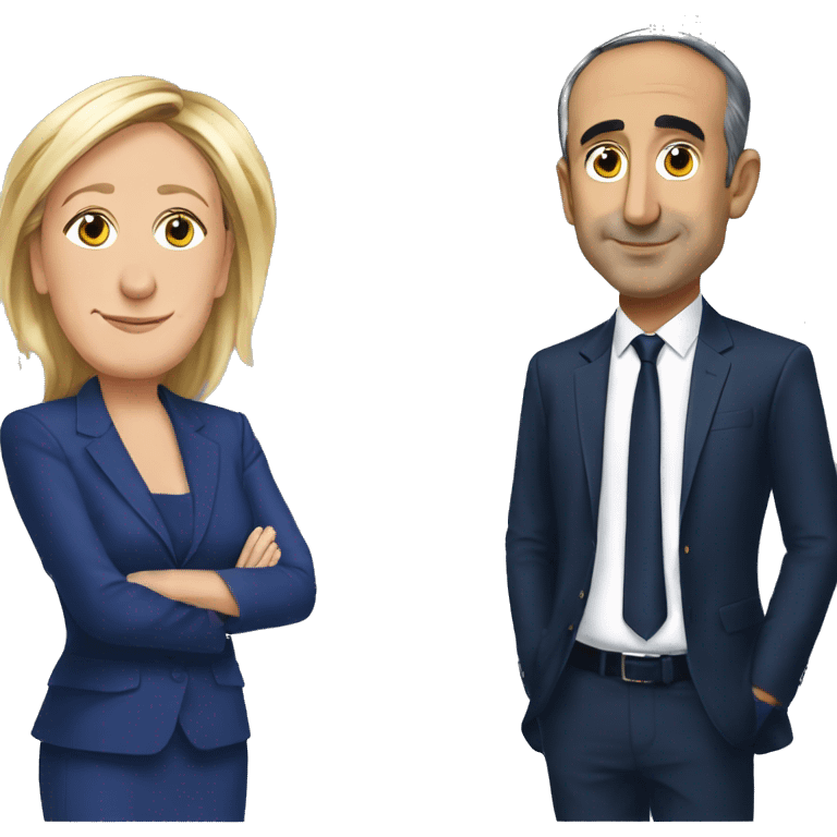 Zemmour et marine le pen emoji