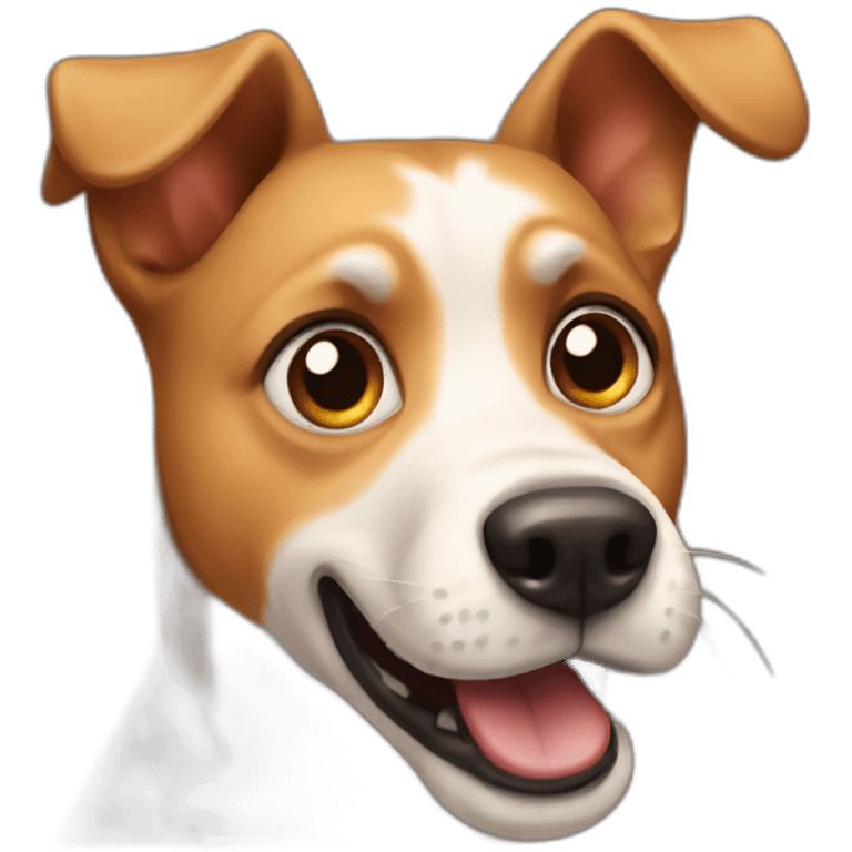 A dog very surprised emoji