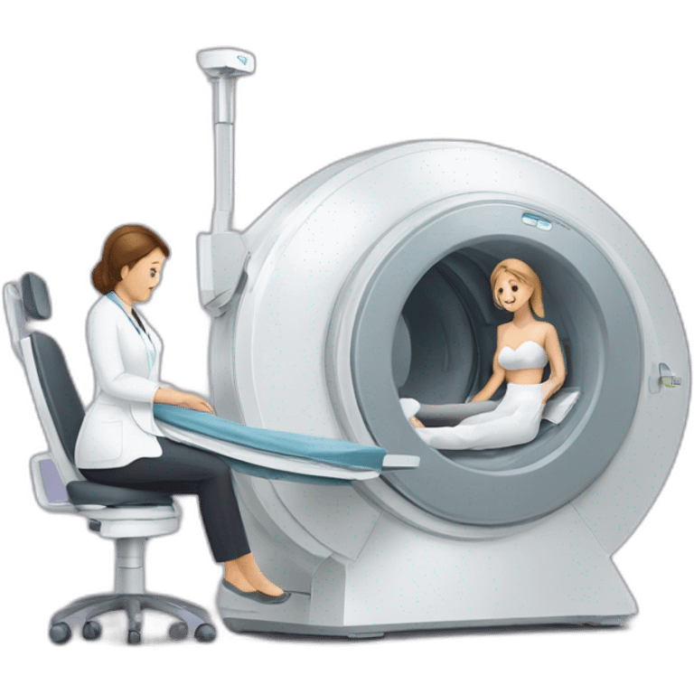 Posh-Radiologist-performing-breast-mri-to-woman emoji