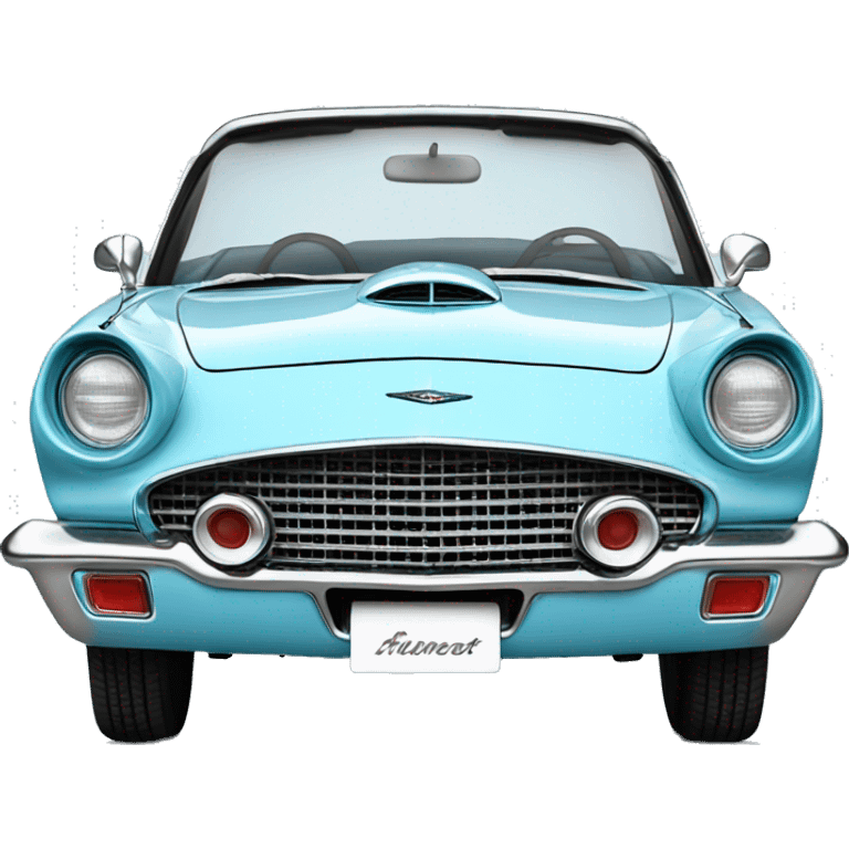 Light blue Ford Thunderbird vintage emoji