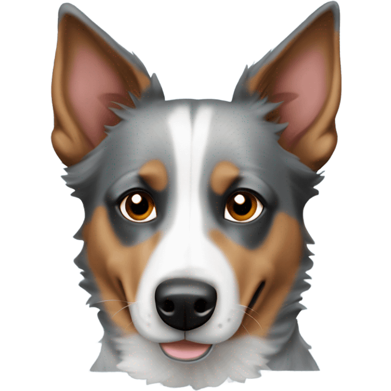 Blue heeler Australian Shepard mix dog  emoji