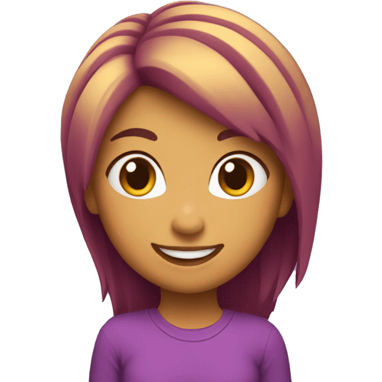 CHICA PELO MORADO FELIZ emoji