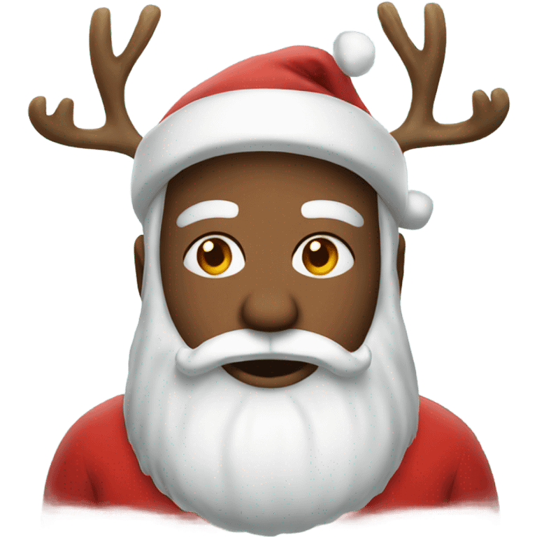 santa wearing reindeer antlers  emoji