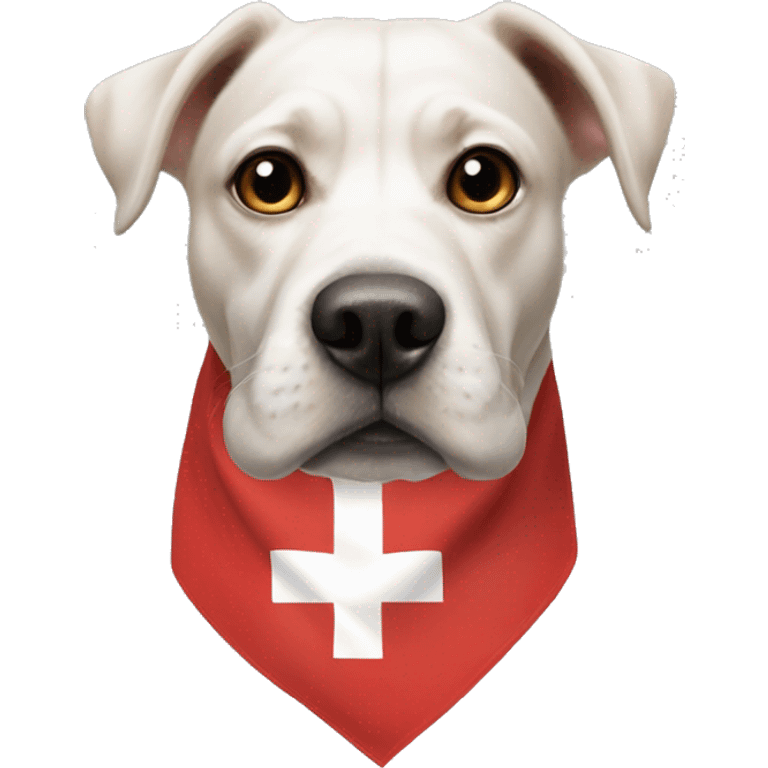 swiss dog and swiss flag emoji