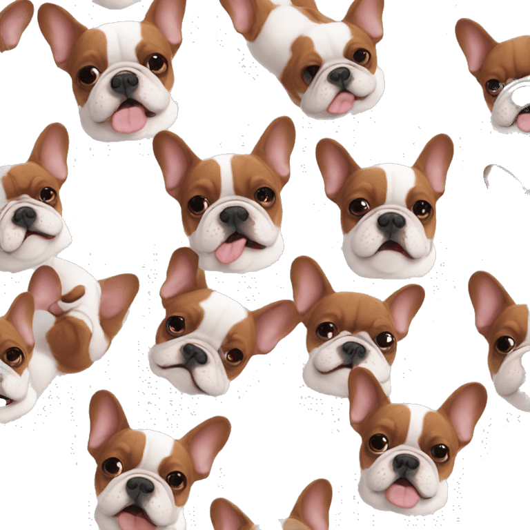 the funniest red French bulldog emoji