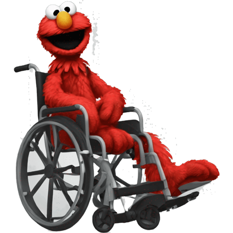 elmo as a general sitting in a wheelchair emoji