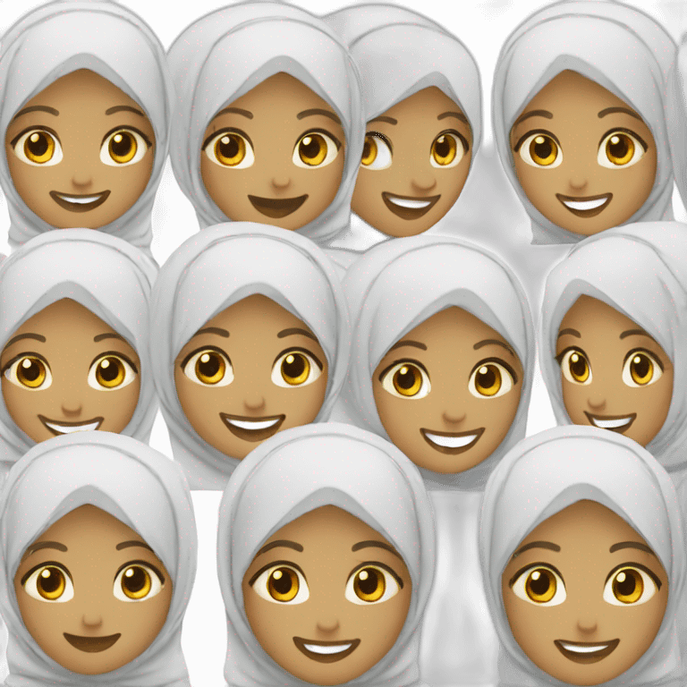 Happy white hijabi emoji