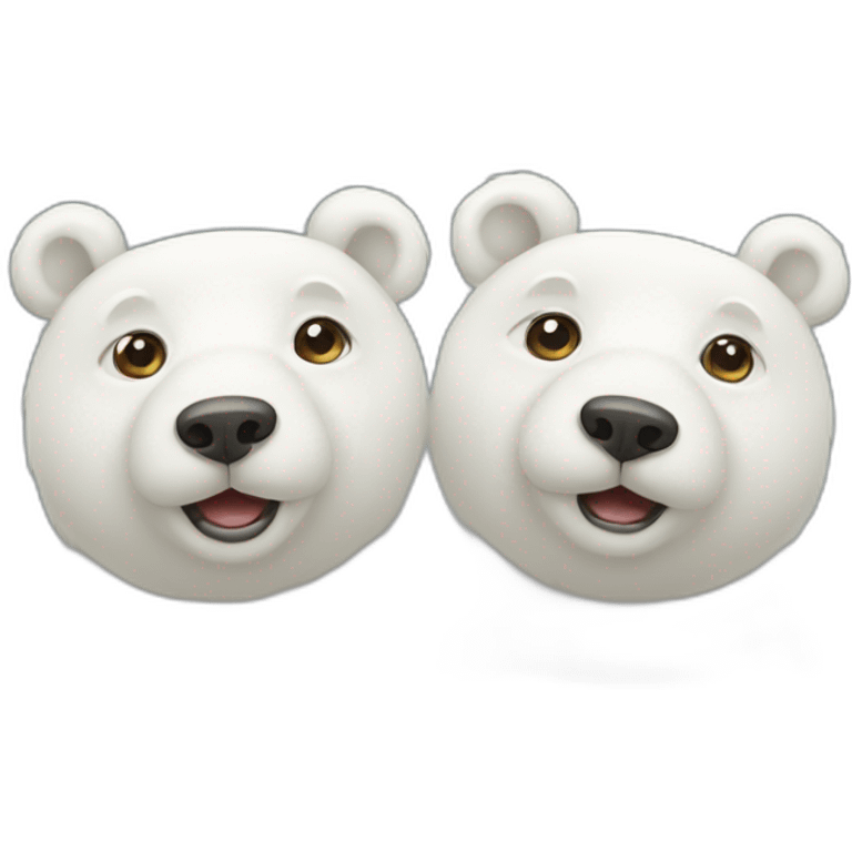 small-cute-white-bear-two-heads-high emoji