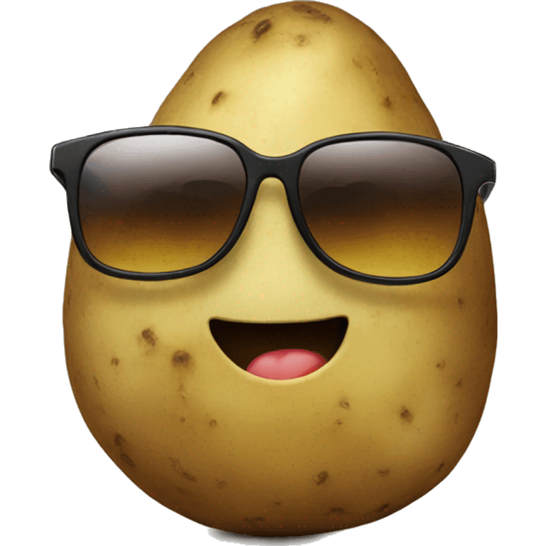 A potato with sunglasses  emoji