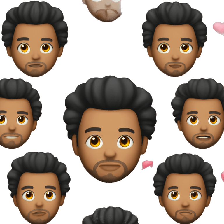 The Weeknd with hearts around him  emoji