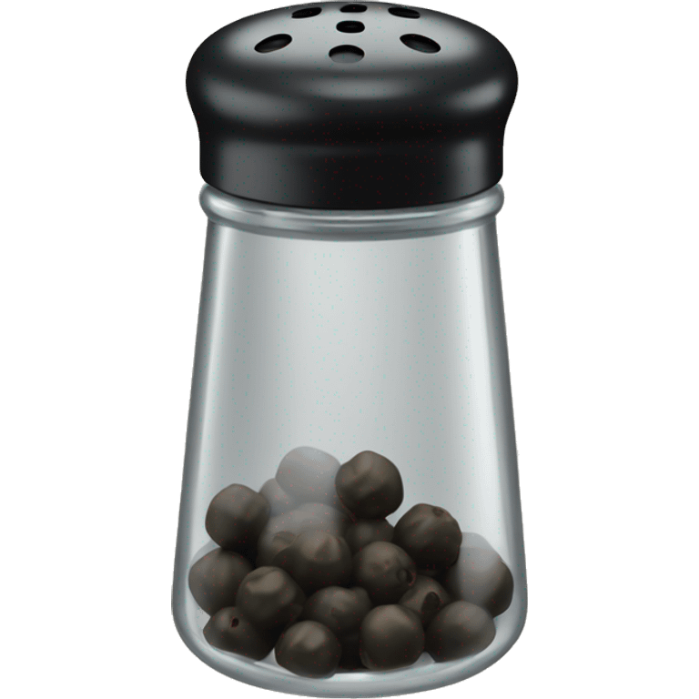 transparent black pepper shaker emoji