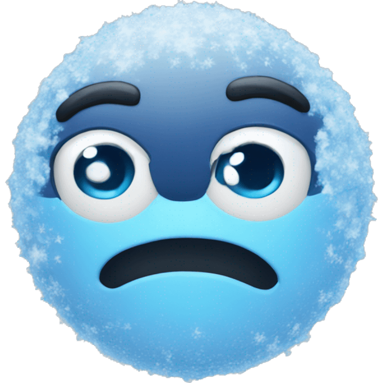 blue snow ball emoji