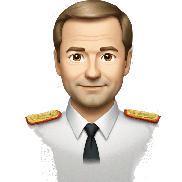 Dmitry Medvedev writting posts in Telegram emoji