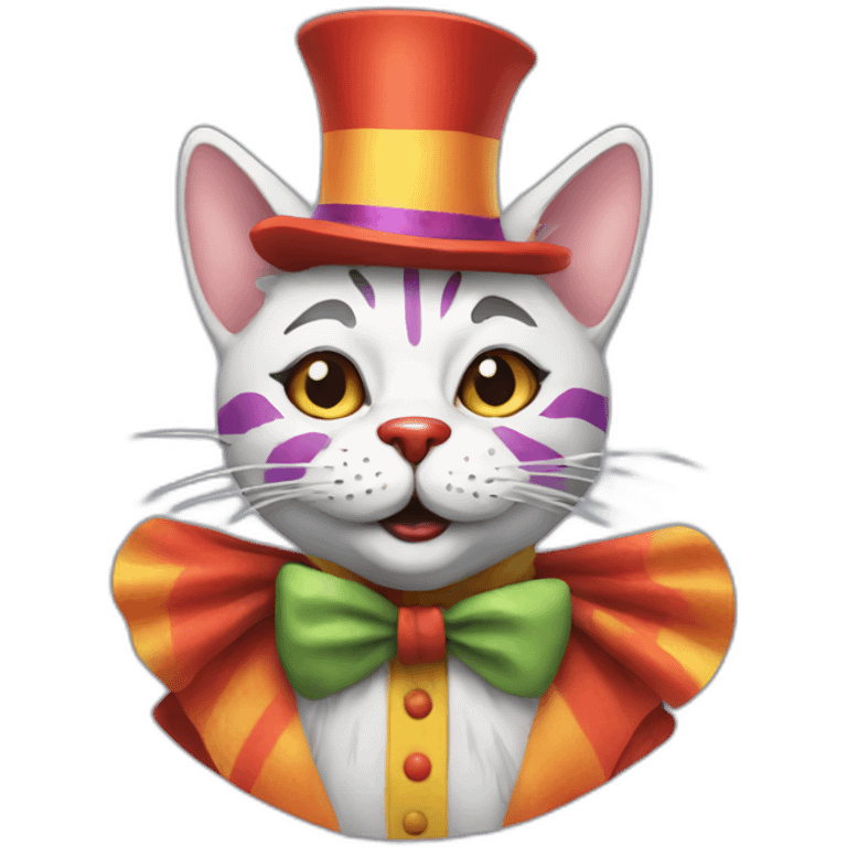 Clown cat emoji